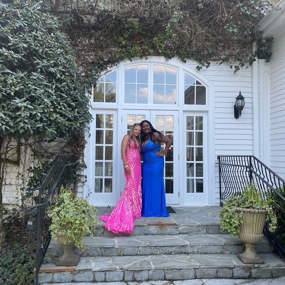 Royal Blue Prom Dress - Picture 8 of 9